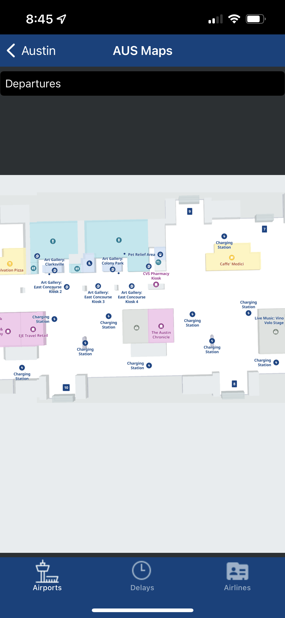 Airport terminal map