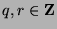 $q,r\in{\bf Z}$