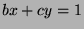 $bx+cy=1$