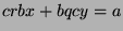 $crbx+bqcy=a$