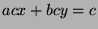 $acx+bcy=c$