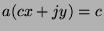 $a(cx+jy)=c$