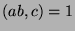 $(ab,c)=1$