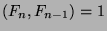 $(F_n,F_{n-1})=1$