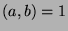 $(a,b)=1$