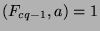 $(F_{cq-1},a)=1$