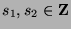 $s_1,s_2\in{\bf Z}$