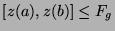 $[z(a),z(b)]\leq F_g$