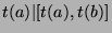 $t(a)\vert[t(a),t(b)]$