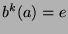 $b^k (a)=e$