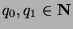 $q_0,q_1\in{\bf N}$