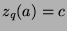 $z_q (a) = c$