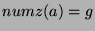 $numz(a) = g$