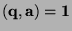 $\mathbf{(q,a) = 1}$