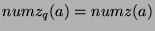 $numz_q (a) = numz(a)$