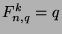 $F_{n,q}^k = q$