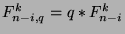 $F_{n-i,q}^k = q*F_{n-i}^k$