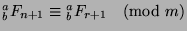 ${^a _b}F_{n+1}\equiv {^a _b}F_{r+1}\pmod{m}$