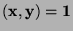 $\mathbf{(x,y)=1}$