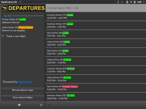 Choosing a flight