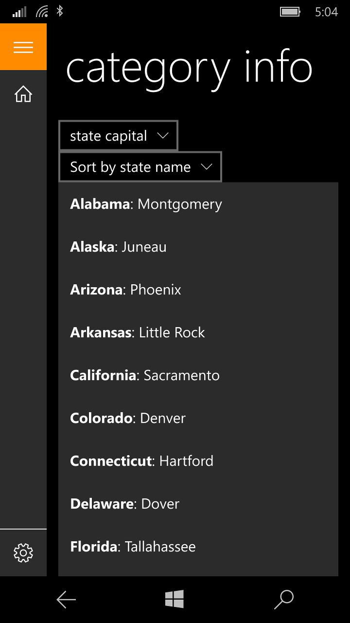 Study by category or by state