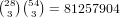 (28)(54) = 81257904
 3  3  